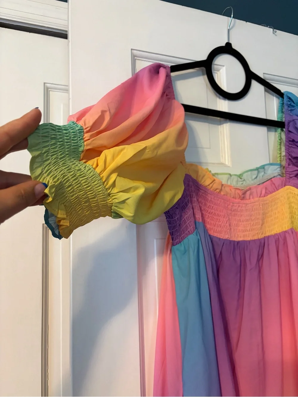 Brand New Dressed in LALA Multicolor Pastel Ombre Maxi Dress